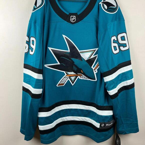 San Jose Sharks Weatherboy #69 Fanatics Breakaway Home Jersey Men’s Size 2XL NHL - Picture 1 of 10